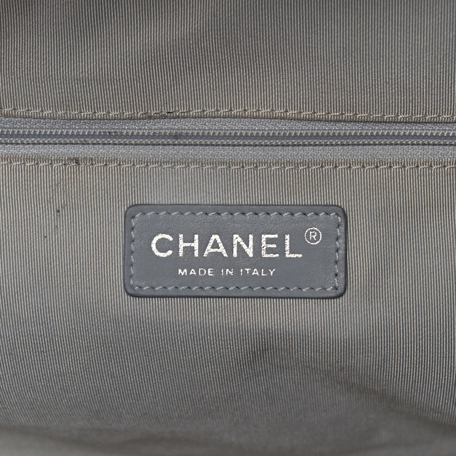 Chanel Metallic Calfskin Quilted Medium Airlines Round Trip Bowling Bag Silver 6 of 14