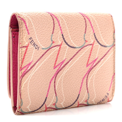 Fendi Vitello Elite QuTweet Compact Wallet Plaster Multicolor 3 of 6