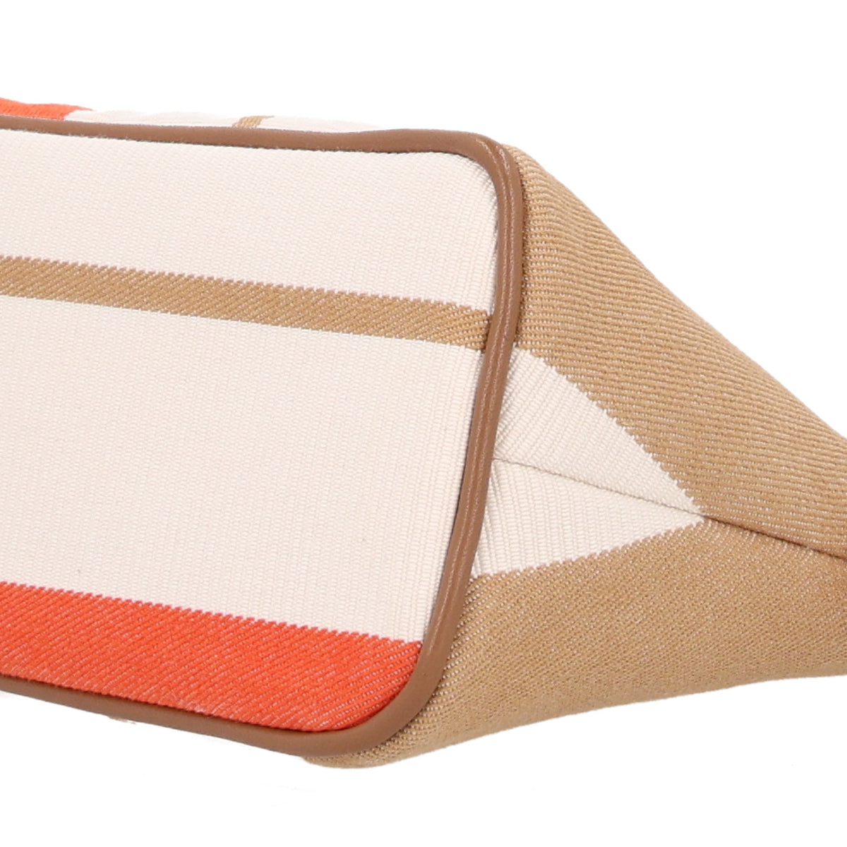 Cotton Stripe Bolide Rayures Rocabar Medium Travel Cosmetic Pouch Feu Naturel