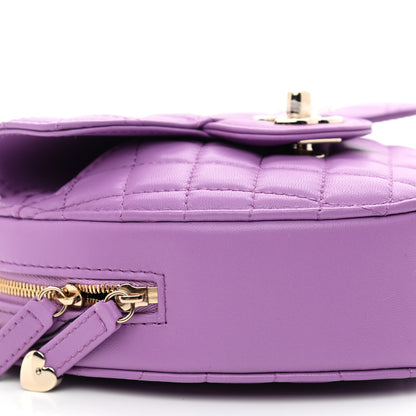 Chanel Lambskin Quilted CC In Love Heart Bag Purple 9 of 11