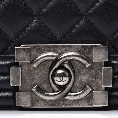 Chanel Lambskin Quilted New Medium Boy Flap Black 9 of 15