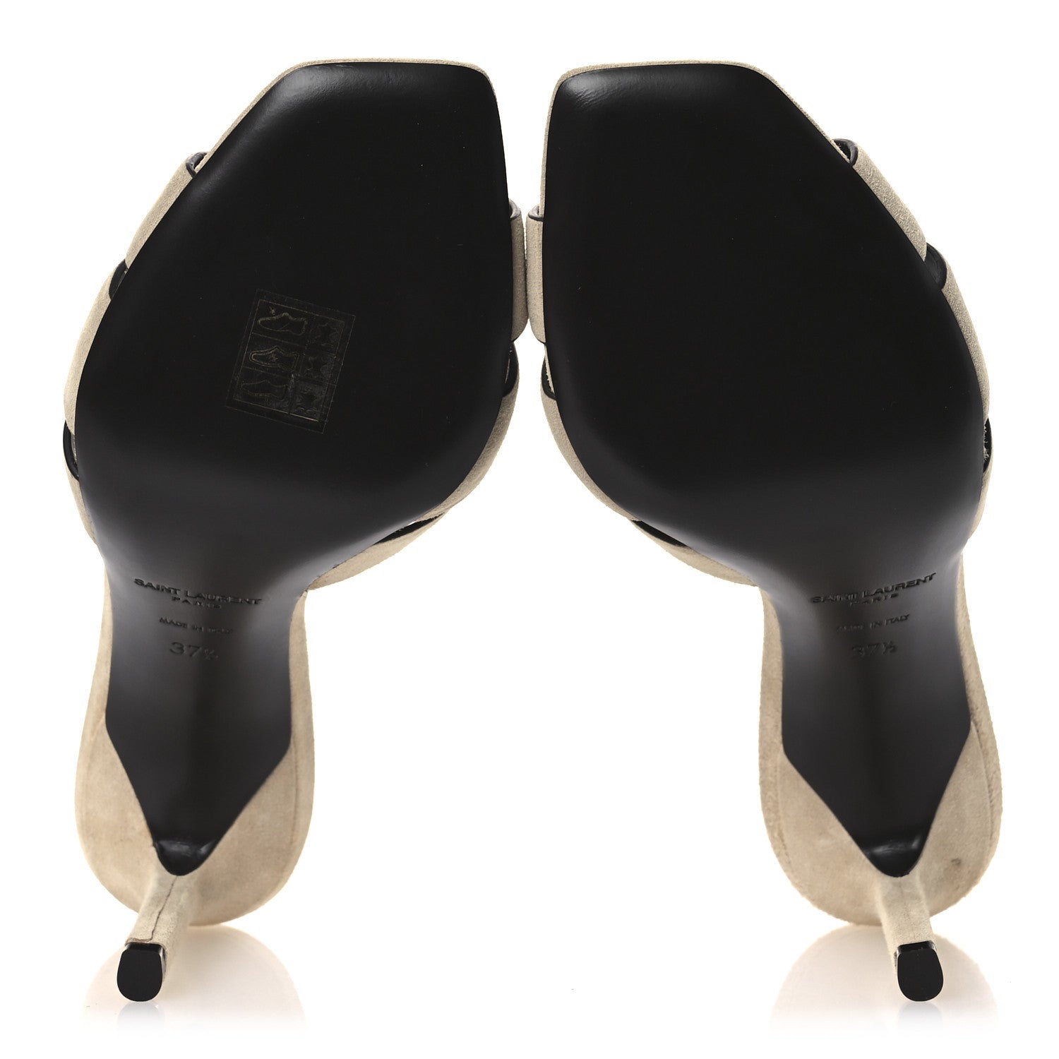 Saint Laurent Suede Tribute 85 Slide Sandals 37.5 Sand 7 of 13