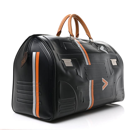 Louis Vuitton Calfskin Spaceship Embossed Speedy 40 Black 3 of 8