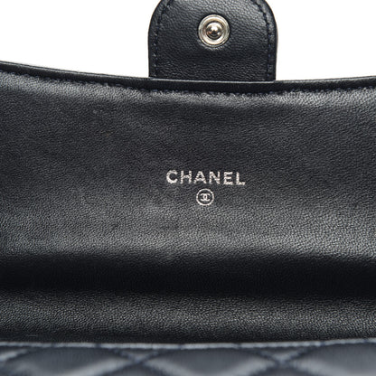 Chanel Lambskin Quilted Travel Wallet Navy 6 of 8
