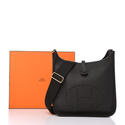Hermes Taurillon Clemence Evelyne III PM Black 10 of 10