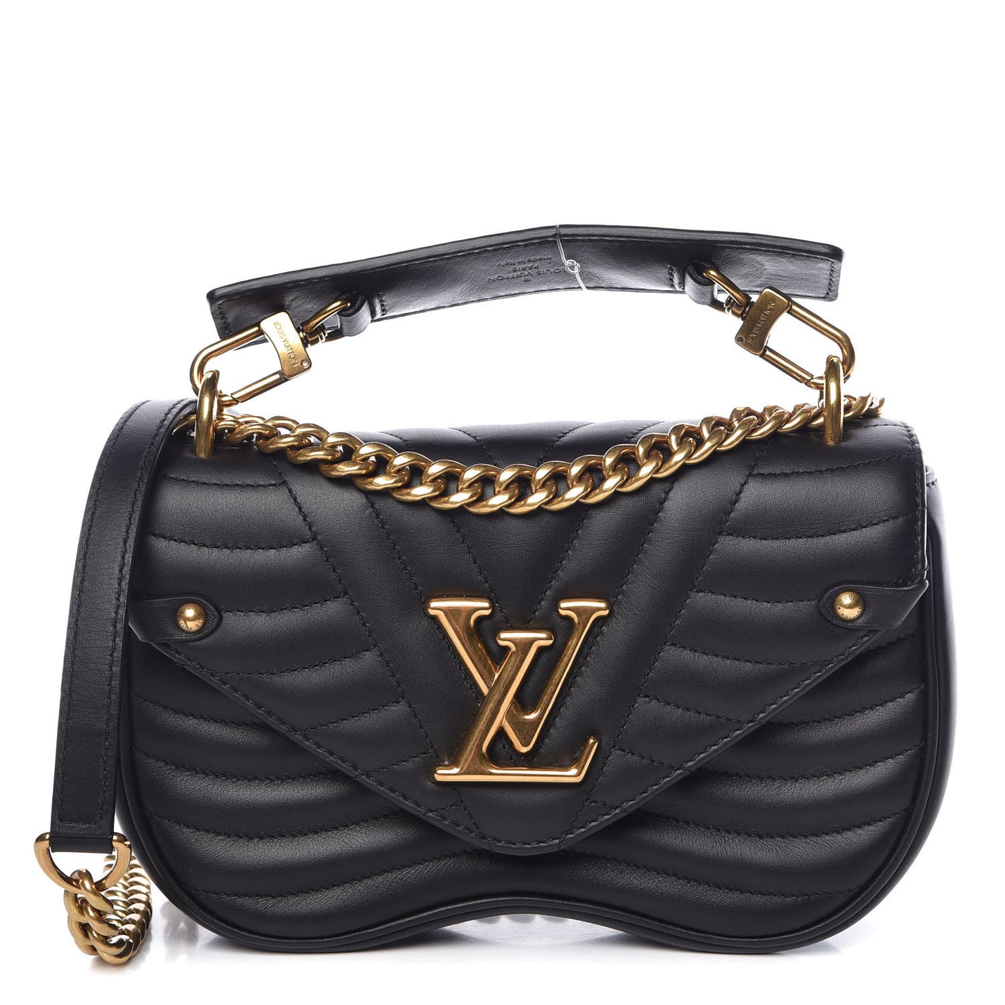 Calfskin New Wave Chain PM Black