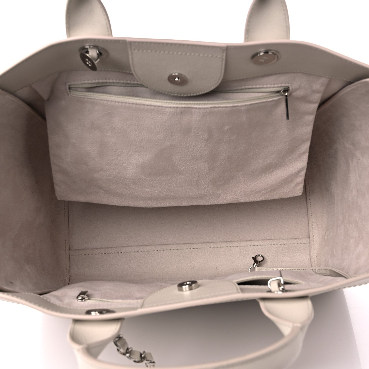 Chanel Caviar Medium Studded Deauville Tote Ivory 4 of 9