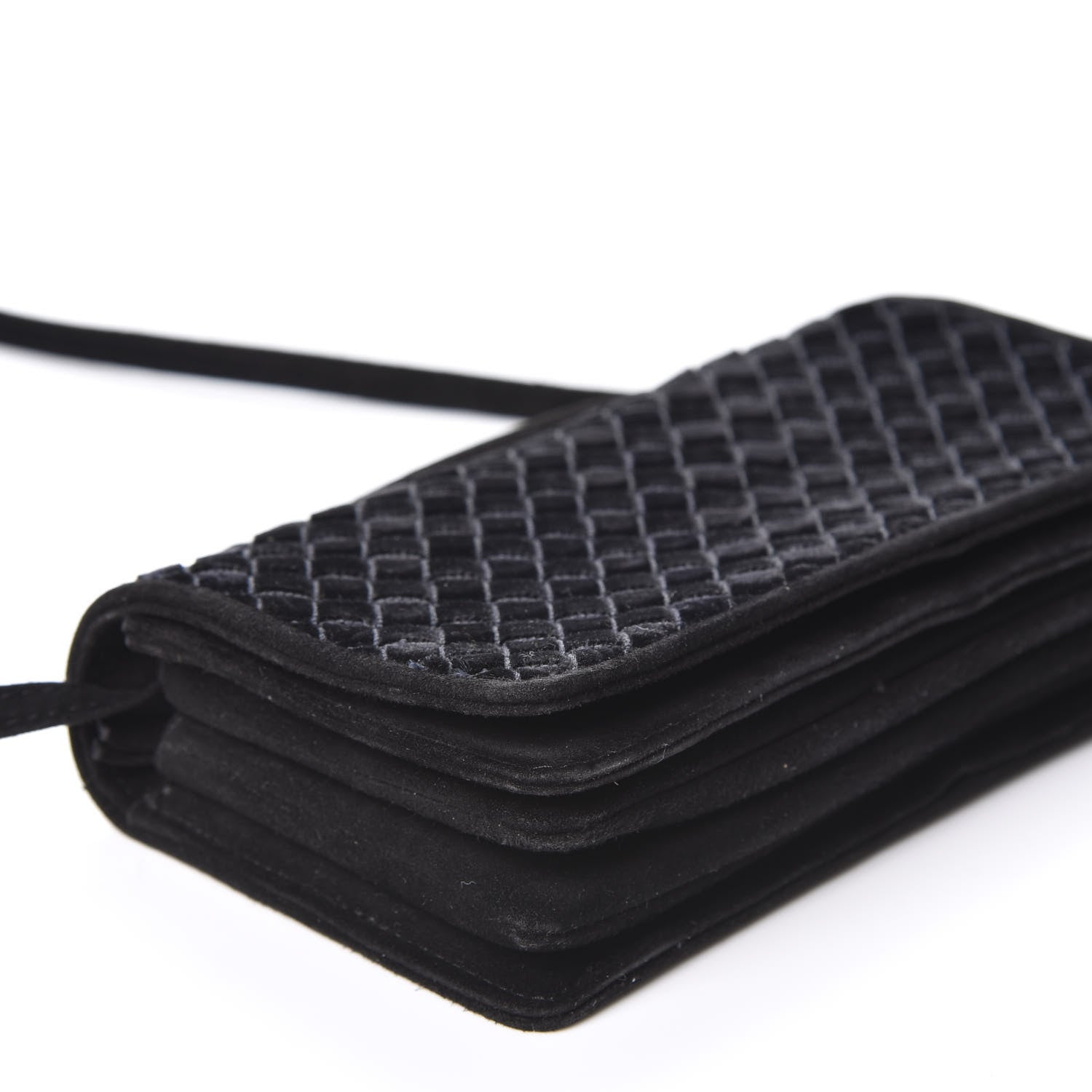 Bottega Veneta Velvet Intrecciato Top Handle Crossbody Black 5 of 9
