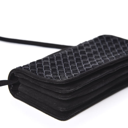 Bottega Veneta Velvet Intrecciato Top Handle Crossbody Black 5 of 9