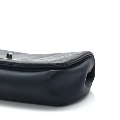 Chanel Calfskin Diamond Embossed New Chic Flap Blue 8 of 9