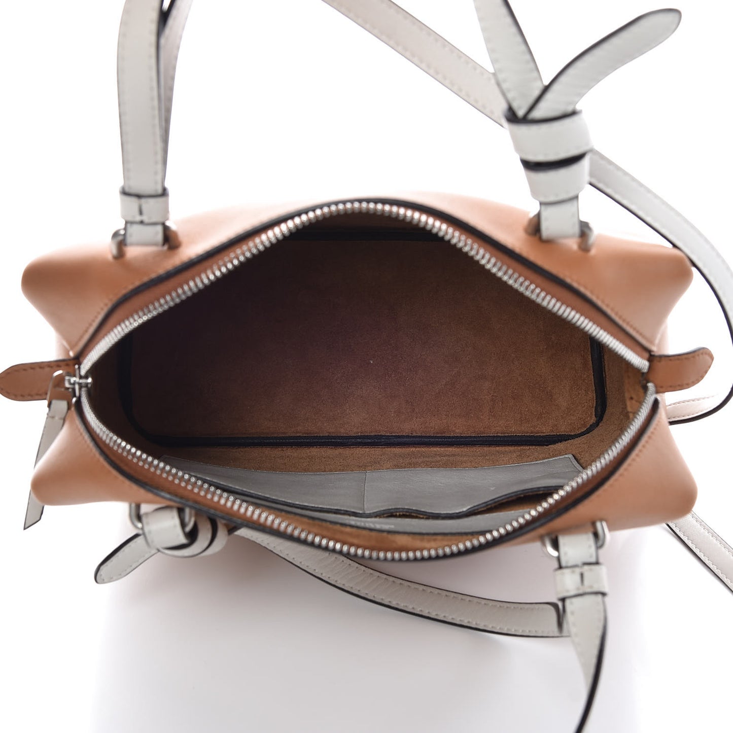 Lambskin Small Soft Cube Satchel Light Tan