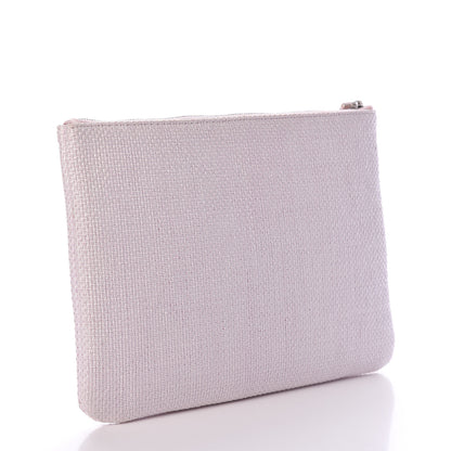 Chanel Lurex Canvas Medium Deauville Cosmetic Pouch Pink 3 of 8