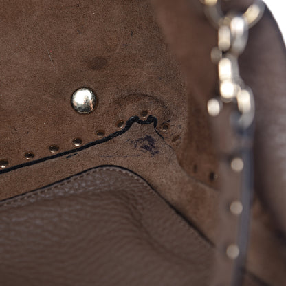 Valentino Garavani Pebbled Calfskin Medium Rockstud Tote Brown 9 of 16