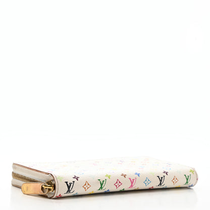 Louis Vuitton Monogram Multicolor Zippy Wallet White Litchi 4 of 14