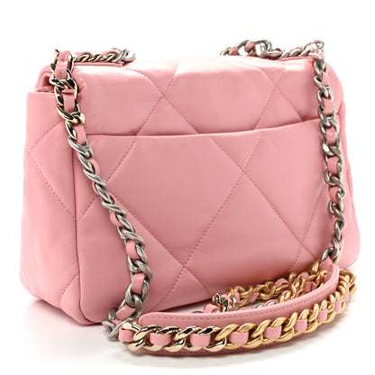 Chanel Lambskin Quilted Medium Chanel 19 Flap Light Pink 3 of 10