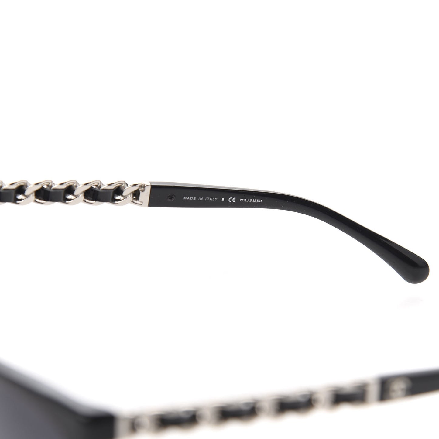 Cat Eye Chain Polarized Sunglasses 5260-Q Black