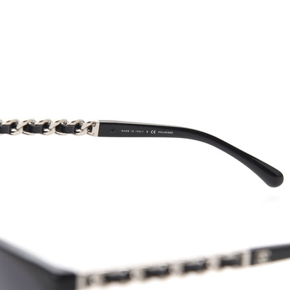 Chanel Cat Eye Chain Polarized Sunglasses 5260-Q Black 6 of 7