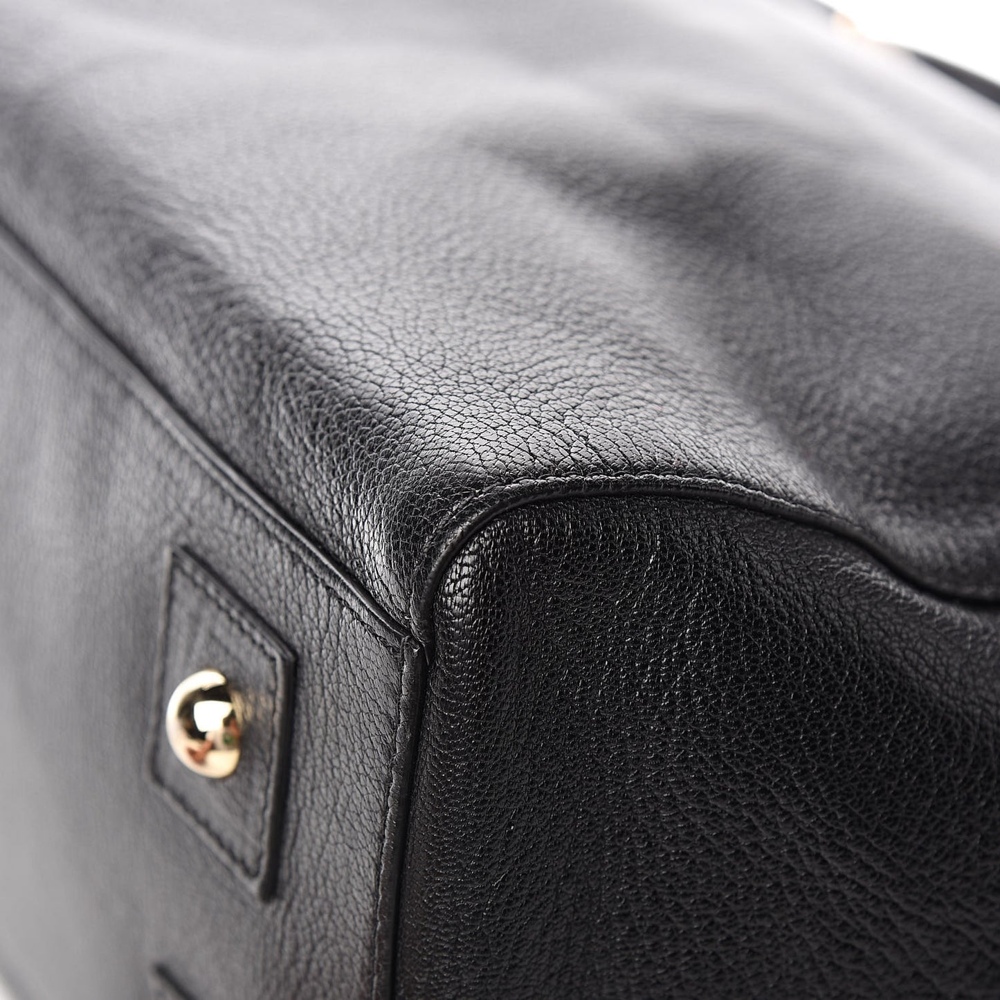 Grainy Leather Medium Del Rey Satchel Black