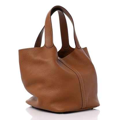 Hermes Taurillon Clemence Picotin Lock 26 GM Gold 3 of 10