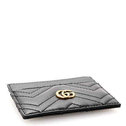 Gucci Calfskin Matelasse GG Marmont Card Holder Black 4 of 8