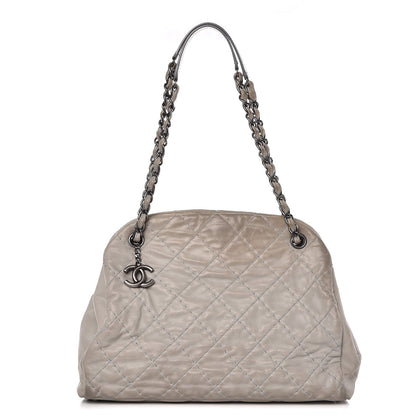 Chanel Iridescent Calfskin Large Just Mademoiselle Grey 1 of 17