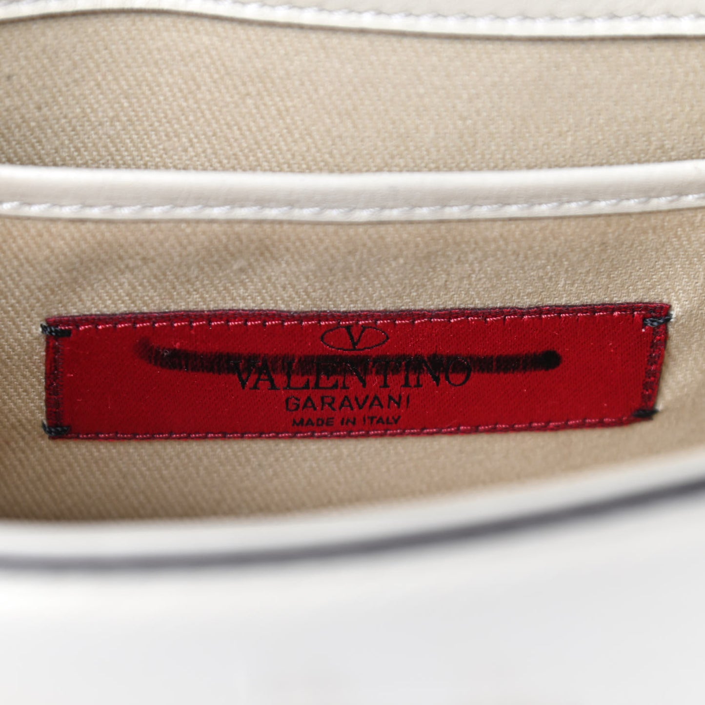 Vitello Mini Glam Lock Rockstud Flap White