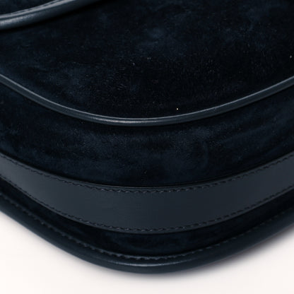 Christian Dior Suede Medium Bobby Flap Navy 5 of 10