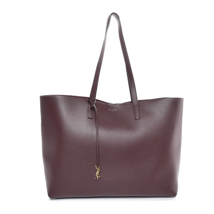 Saint Laurent Calfskin Large Shopping Tote Bordeaux 3 of 8