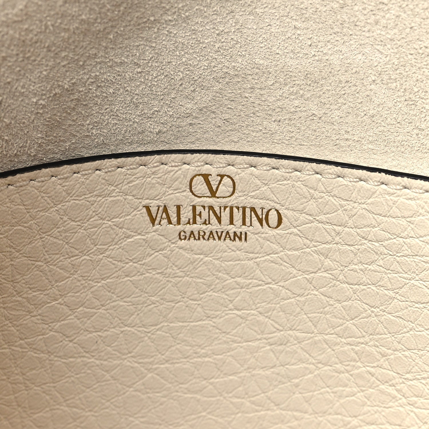 Valentino Garavani Pebbled Calfskin Vlogo Small Top Handle Shoulder Bag Ivory 6 of 9