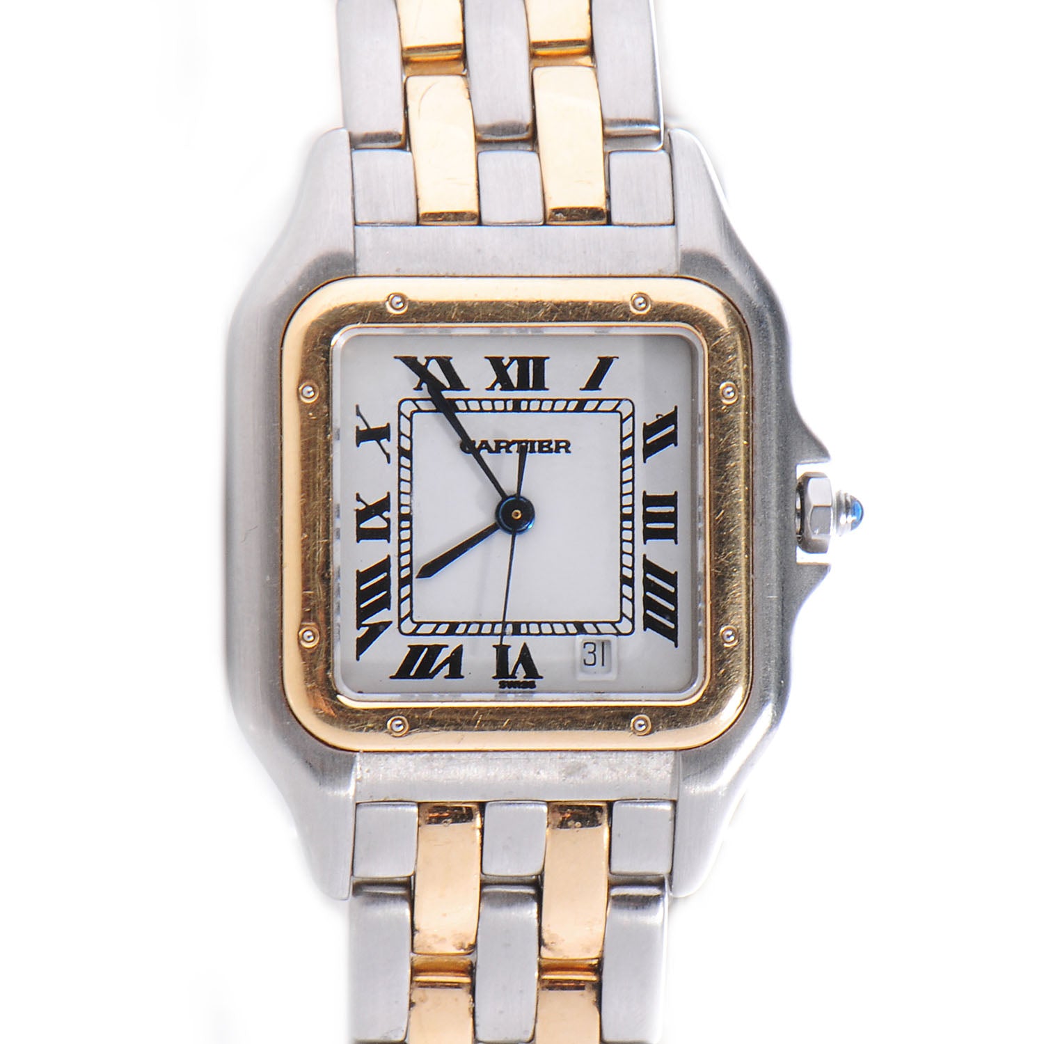 Cartier 18k Stainless Steel Quartz Ladies Panthere Watch 1 of 6