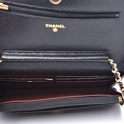 Chanel Caviar Quilted Wallet On Chain WOC Black 4 of 10