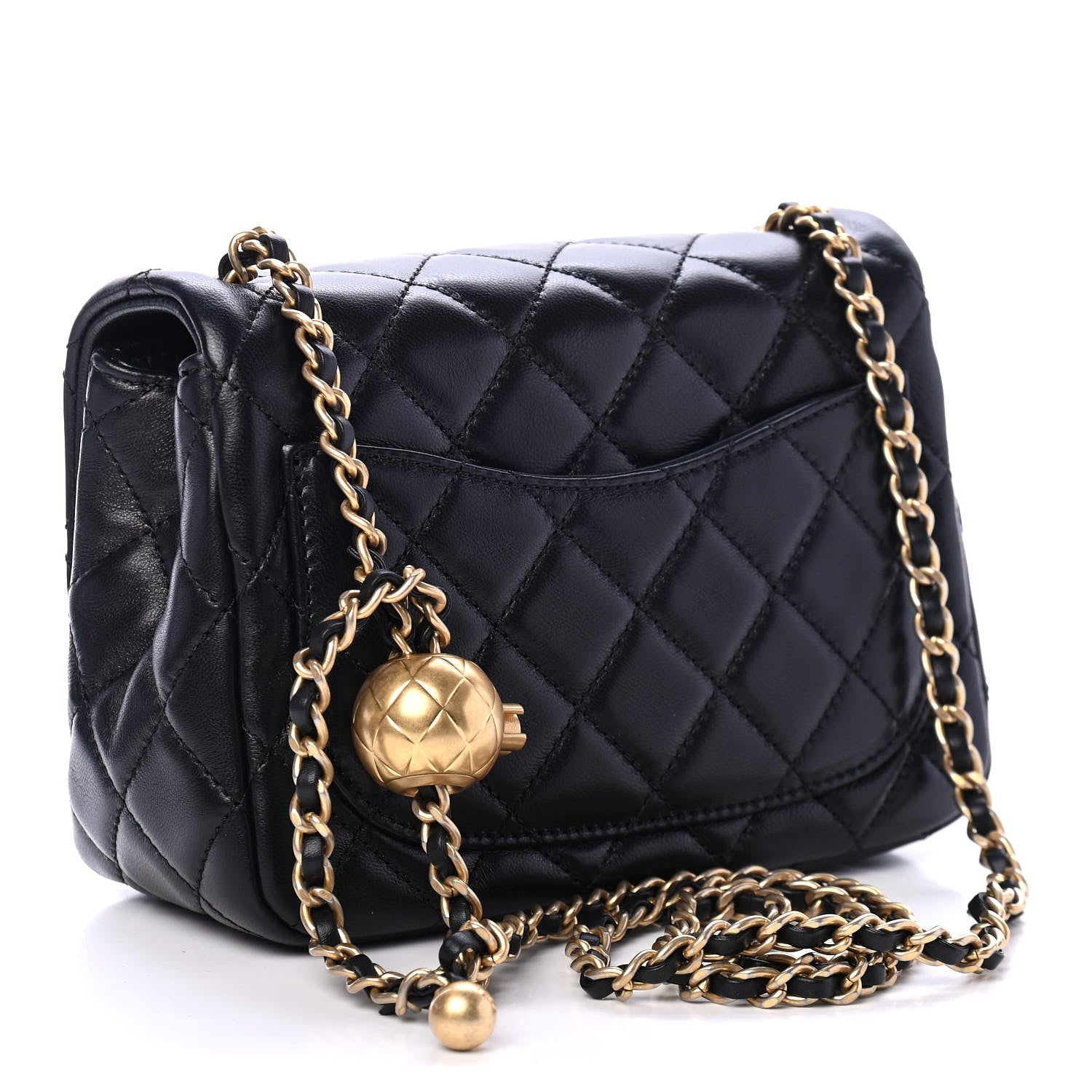 Chanel Lambskin Quilted Mini Pearl Crush Flap Black 2 of 4
