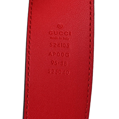Gucci Moon Calfskin Torchon Double G 40mm Belt 95 38 Hibiscus Red 3 of 6