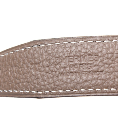 Hermes Togo Box 24mm Sydney Belt 80 Etoupe Black 4 of 9