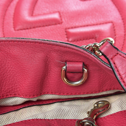 Gucci Pebbled Calfskin Medium Soho Chain Shoulder Bag Pink 11 of 23