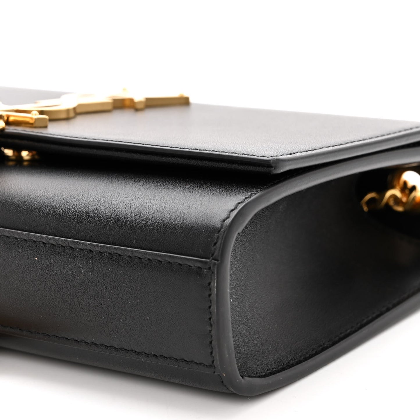 Calfskin Small Classic Monogram Kate Tassel Satchel Black