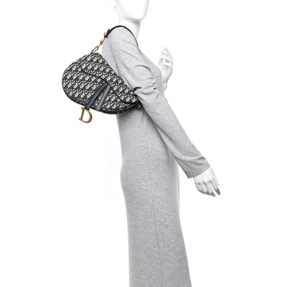 Christian Dior Oblique Saddle Bag Blue 2 of 10