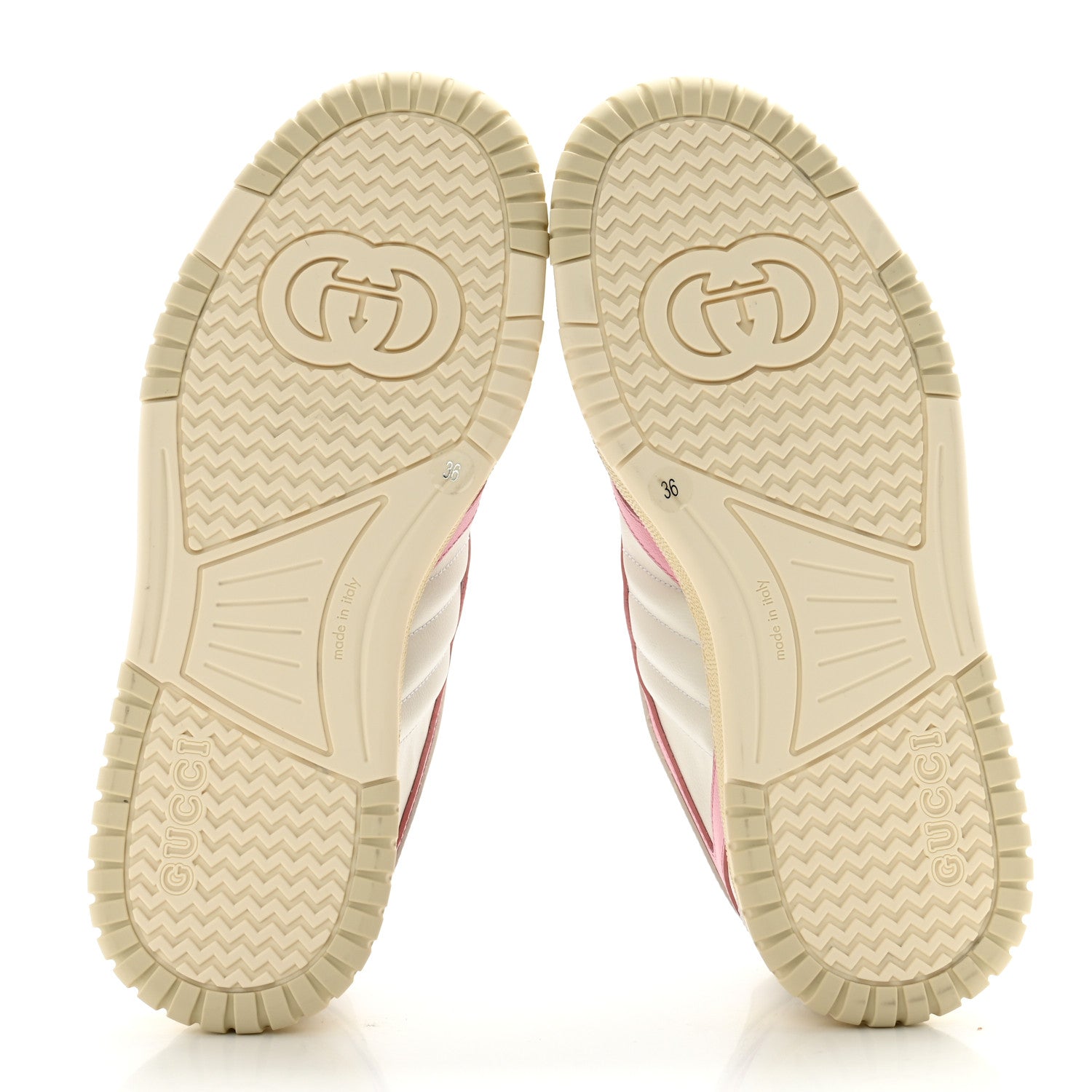 Gucci Calfskin Womens Re-Web Sneakers 36 White Pink 5 of 9