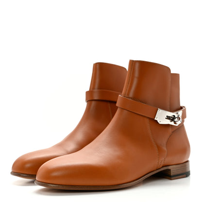 Hermes Calfskin Neo Low Boots 37 Natural 3 of 13