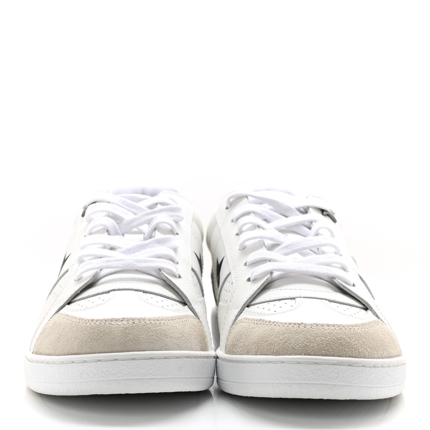 Calfskin Suede Dior Star Low Top Sneakers 36 White Black