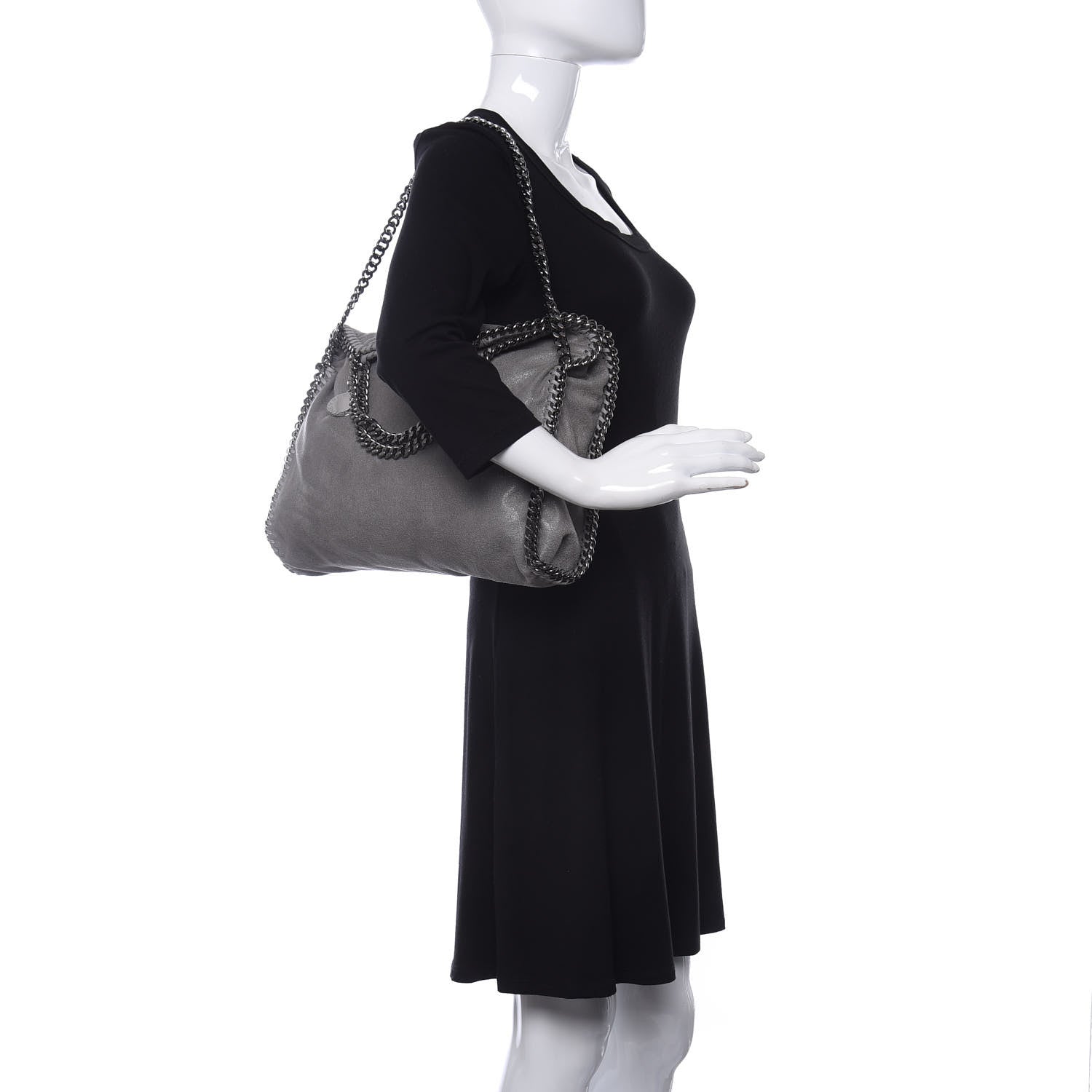Stella McCartney Shaggy Deer Falabella Fold Over Tote Grey 3 of 12