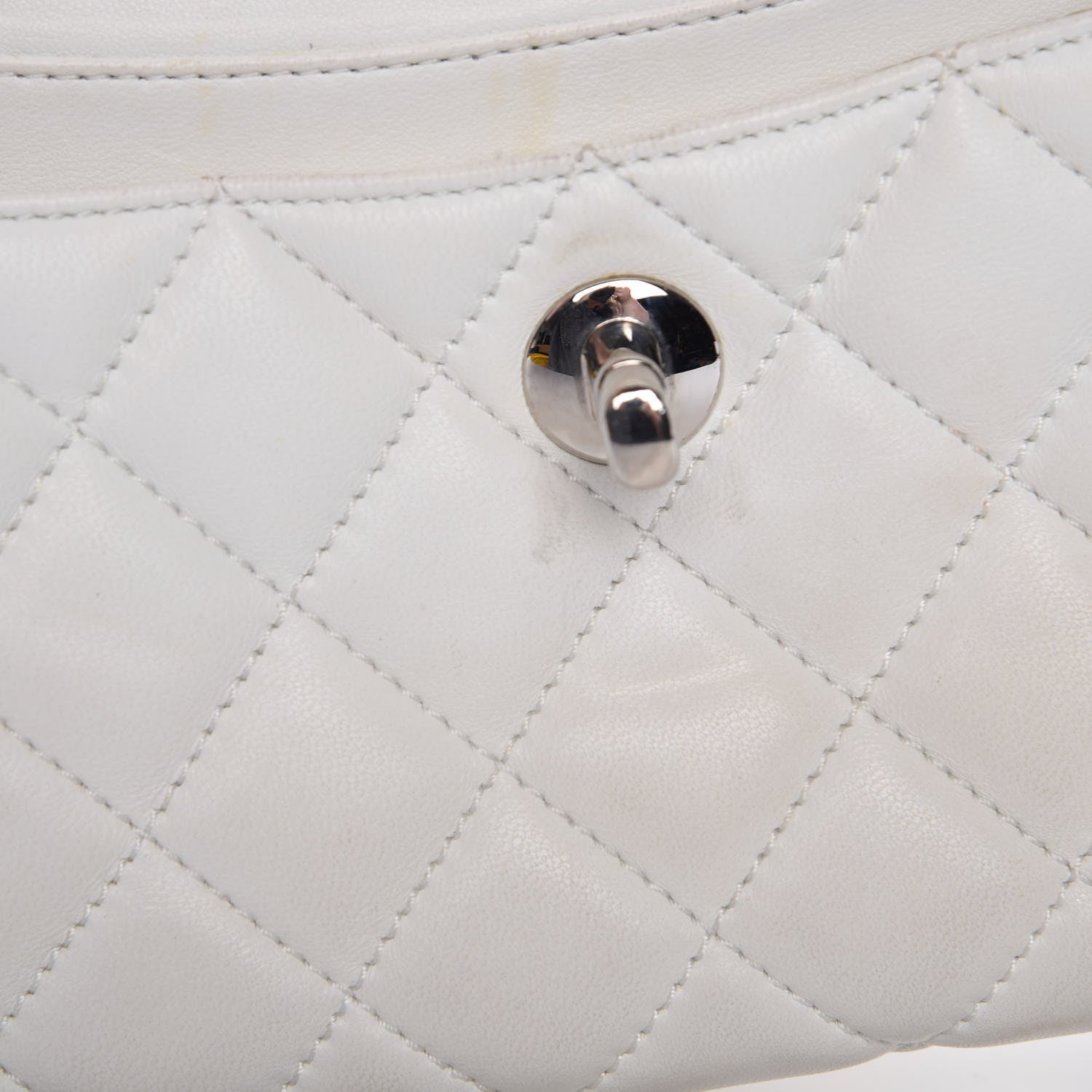 Chanel Lambskin Quilted Single Flap White 11 of 14