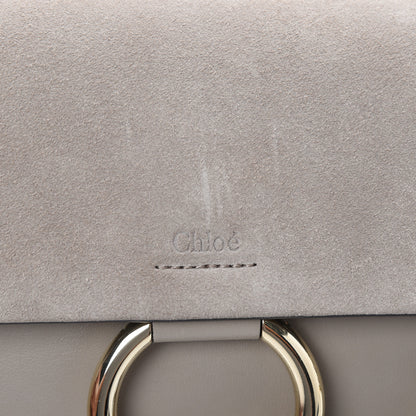 Chloe Suede Calfskin Small Faye Shoulder Bag Motty Grey 10 of 11