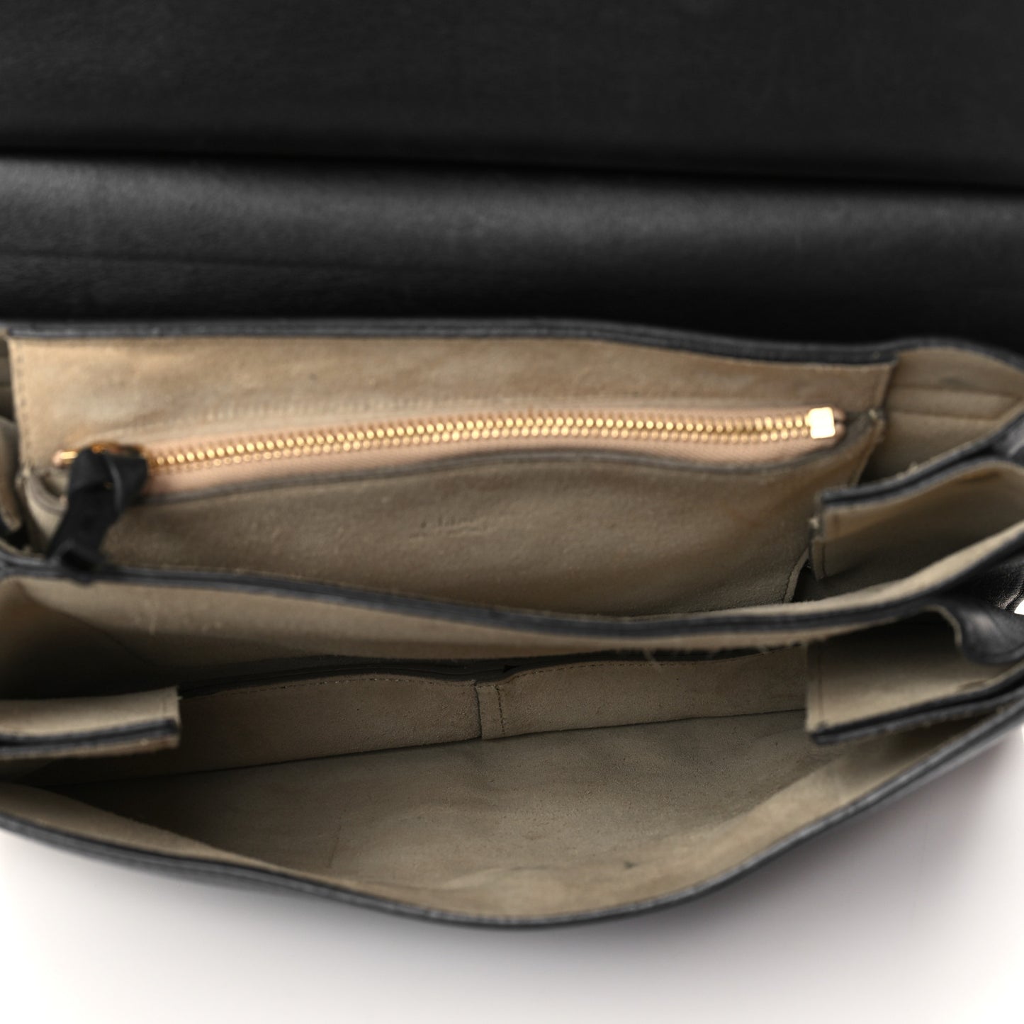 Suede Calfskin Medium Faye Shoulder Bag Black