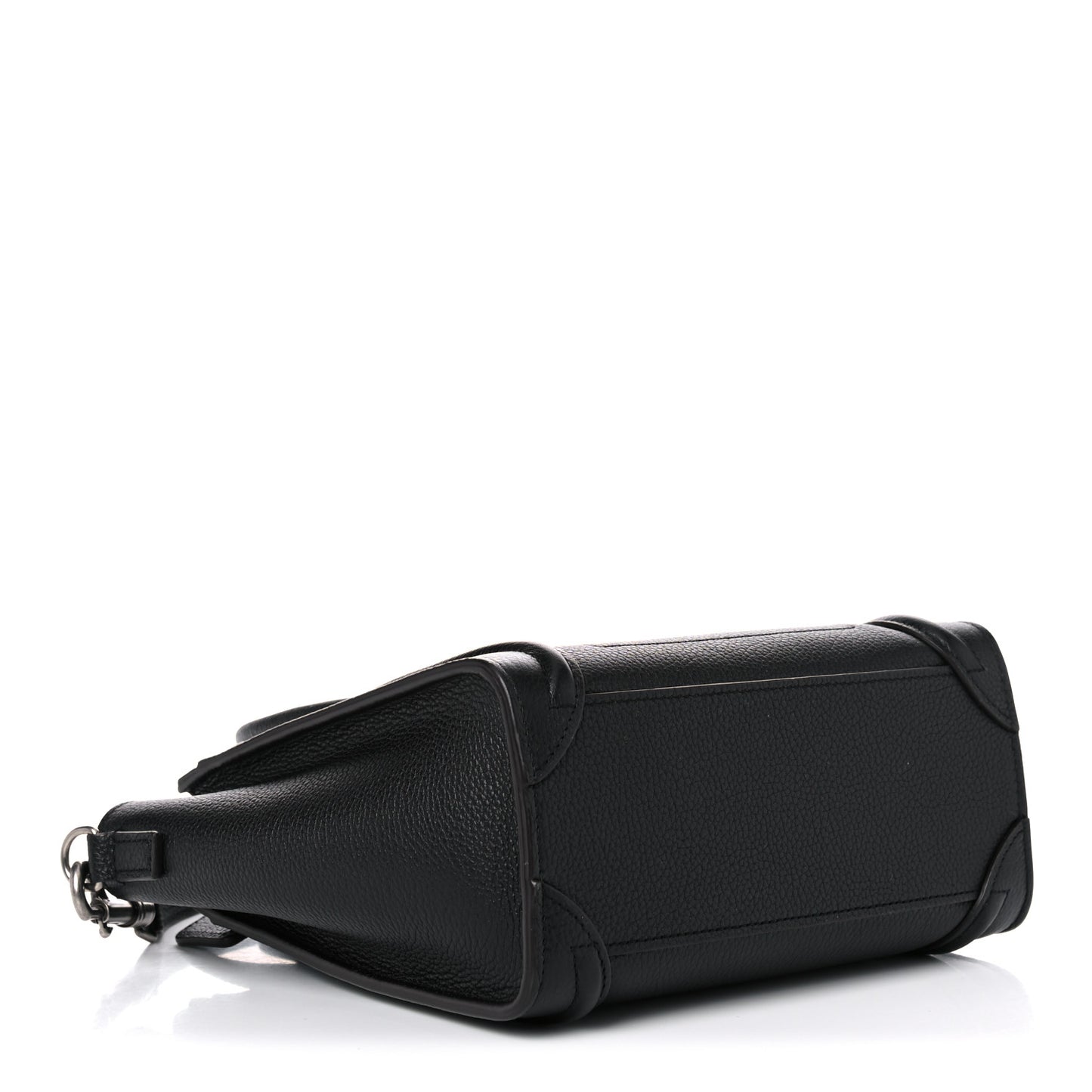 Drummed Calfskin Nano Luggage Black
