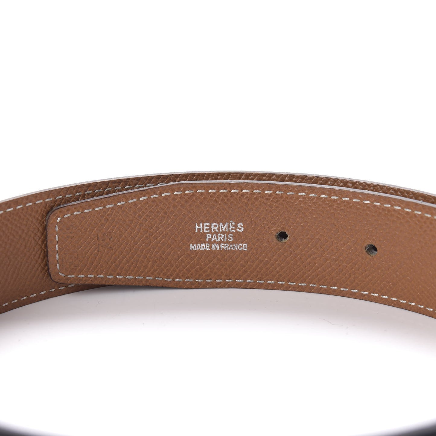 Box Courchevel 32mm H Belt 75 Black Gold
