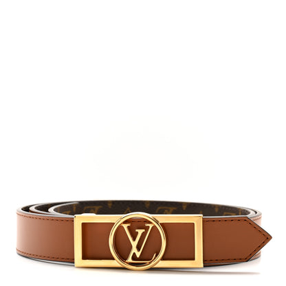 Louis Vuitton Monogram 25mm Dauphine Reversible Belt 90 36 Tan 1 of 7