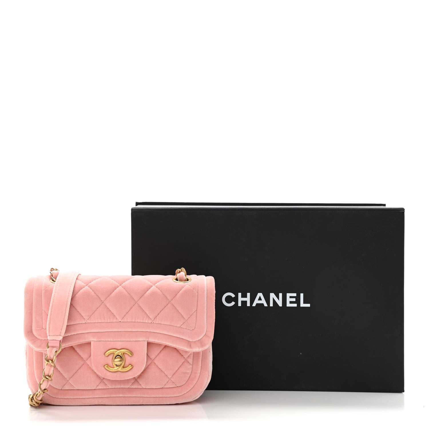 Chanel Velour Quilted Mini Double Frame Flap Rose 12 of 12