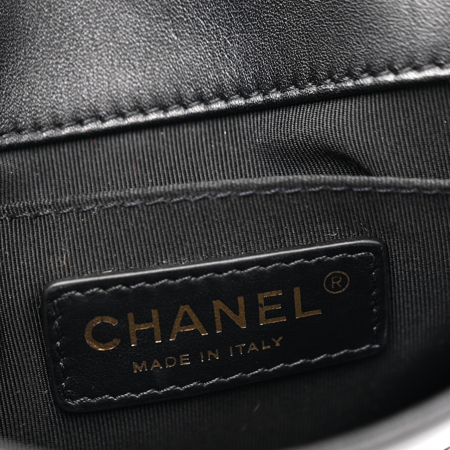 Calfskin Stitched Small Covered CC Flap Bag Black