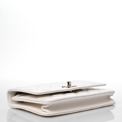 Chanel Lambskin Quilted Trendy CC Wallet On Chain WOC White 5 of 13